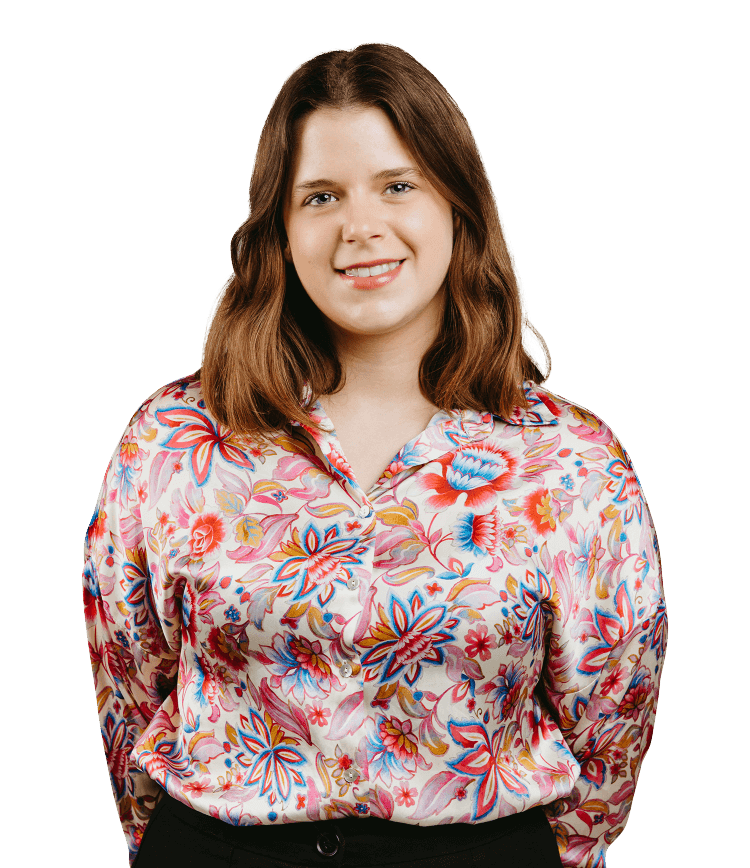 Jade De Bock van de afdeling Verkoop